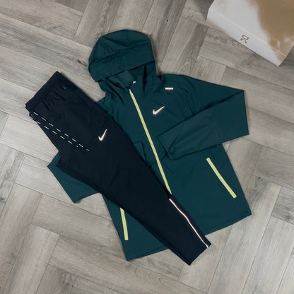 NIKE UV WINDRUNNER DEEP JUNGLE & NIKE PHENOM ELITE BOTTOMS BLACK SET