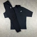 ASICS CORE 1/4 ZIP PANTS SET BLACK