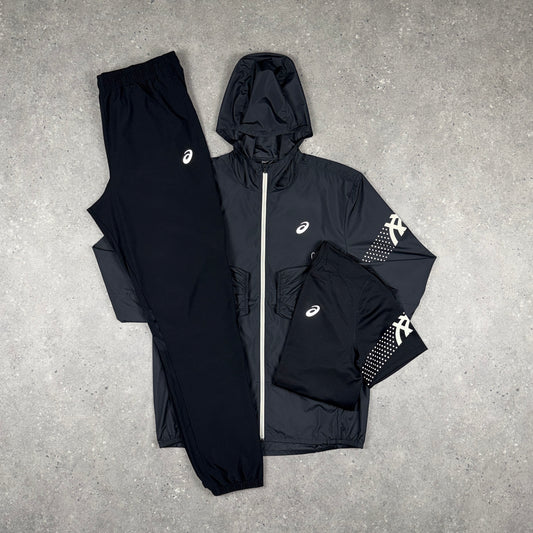 ASICS ICON JACKET CORE PANTS BUNDLE BLACK
