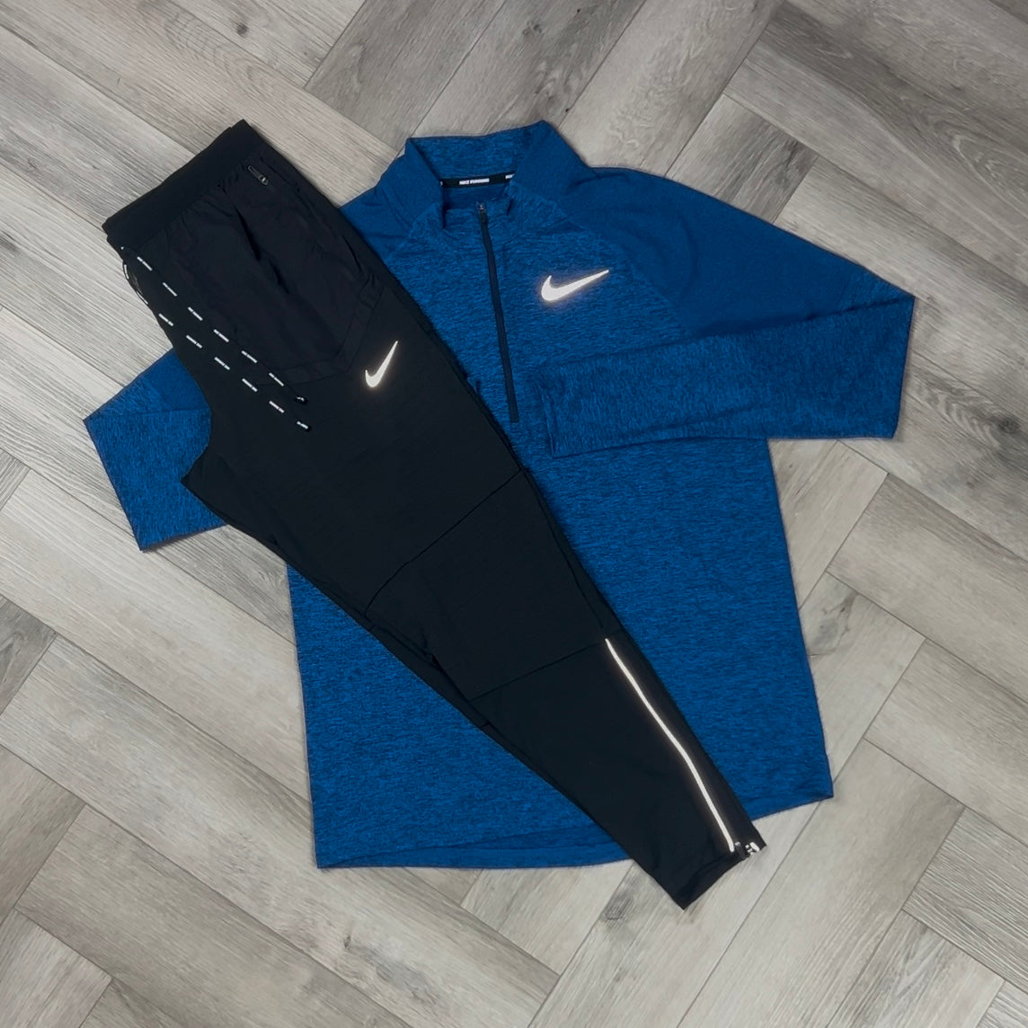 NIKE ELEMENT 1/4 ZIP BLUE