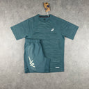 ASICS ROAD T-SHIRT SHORTS SET FOGGY TEAL