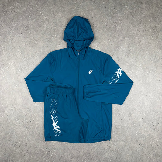 ASICS ICON JACKET SHORTS SET RESTFUL TEAL