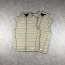ASICS PUFFER GILET PANTS SET BEIGE BLACK
