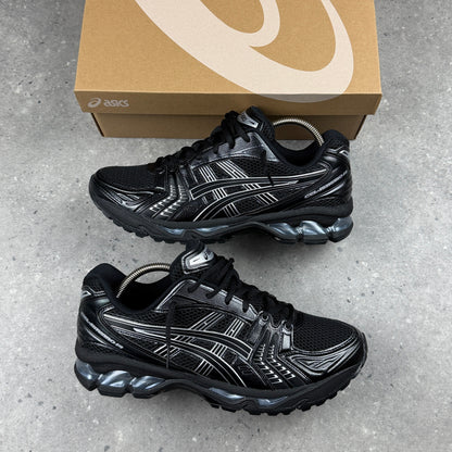 ASICS KAYANO 14s BLACK PURE SILVER