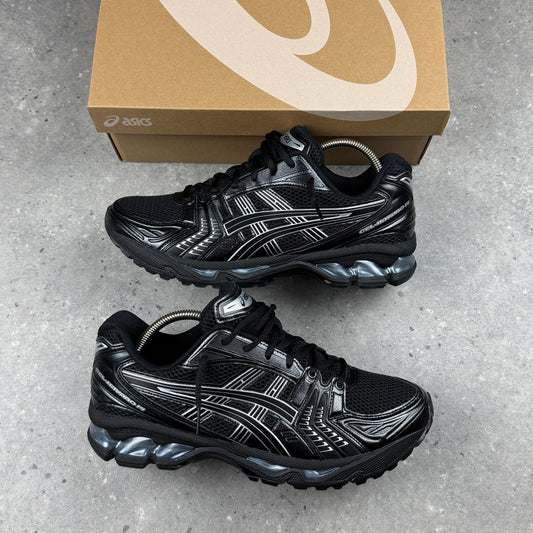 ASICS KAYANO 14s BLACK PURE SILVER