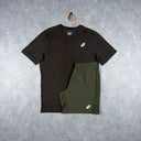 ASICS JACQUARD T-SHIRT SHORTS SET BROWN