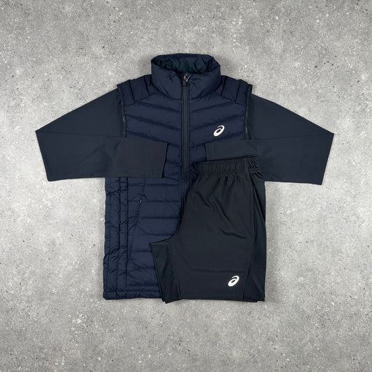 ASICS ROAD PUFFER GILET BUNDLE BLACK