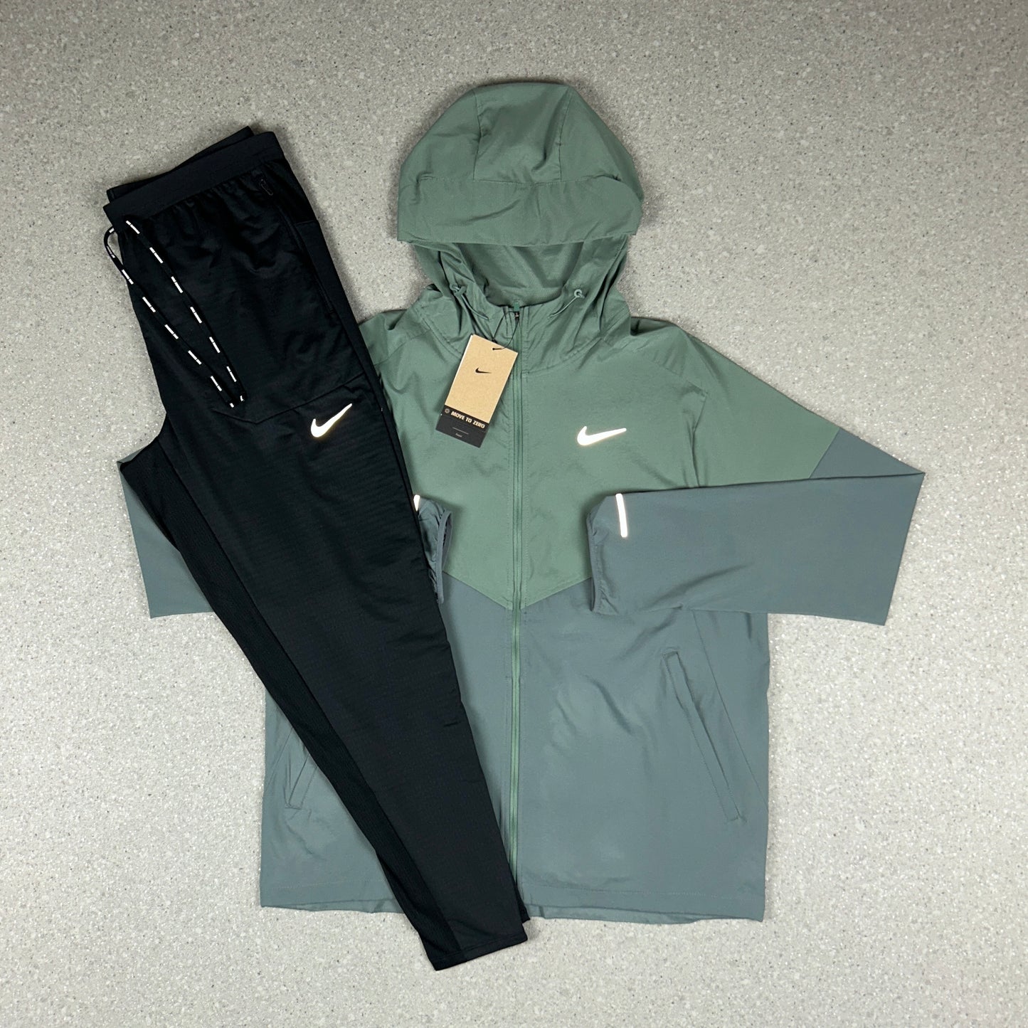 NIKE UV WINDRUNNER KHAKI/GREY & NIKE PHENOMS ELITE BOTTOMS SET