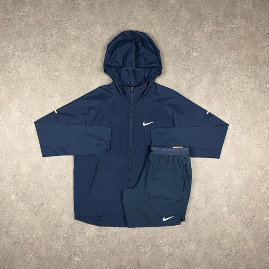 NIKE REPEL WINDRUNNER JACKET SHORTS SET THUNDER BLUE