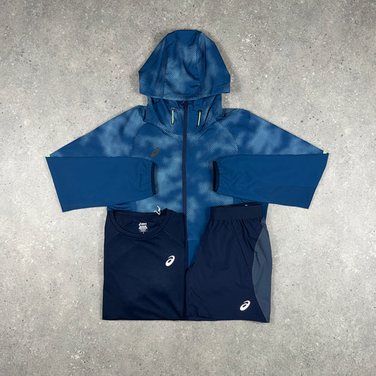 ASICS WATERPROOF CAMO WINDRUNNER BUNDLE NAVY