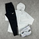 NIKE UV WINDRUNNER WHITE & NIKE PHENOM ELITE BOTTOMS BLACK SET