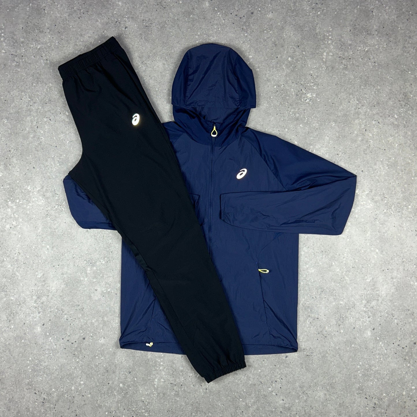 ASICS ROAD WINDRUNNER MIDNIGHT & BLACK CORE BOTTOMS SET