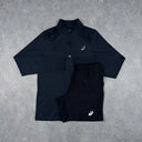 ASICS THERMA 1/4 ZIP SHORTS SET BLACK