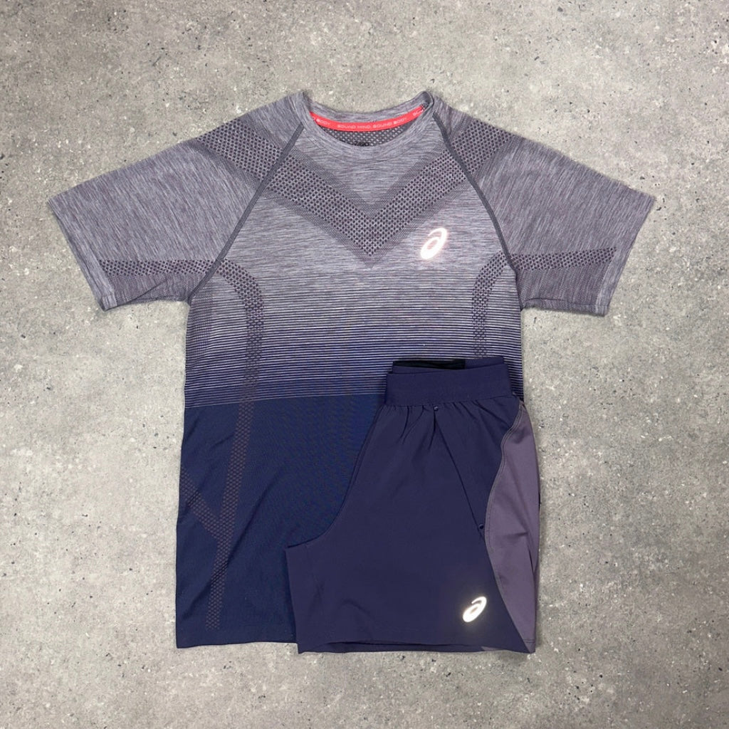 ASICS SEAMLESS T-SHIRT & 7”SHORTS SET LAVENDAR