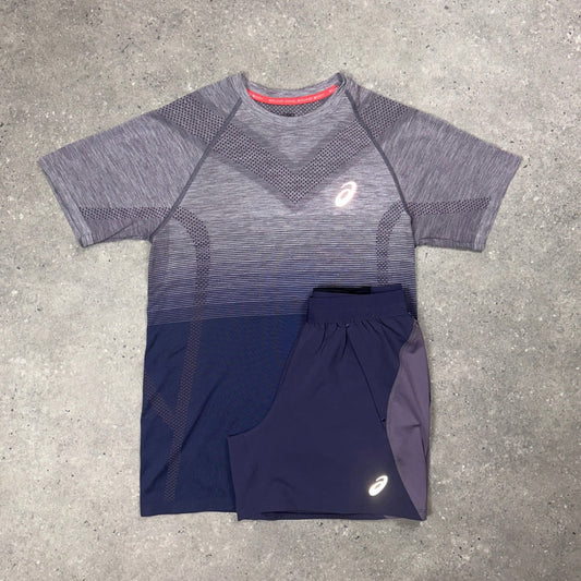 ASICS SEAMLESS T-SHIRT & 7”SHORTS SET LAVENDAR