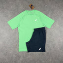 ASICS CURVED SEAM T-SHIRT SHORTS SET MENTHOL GREY