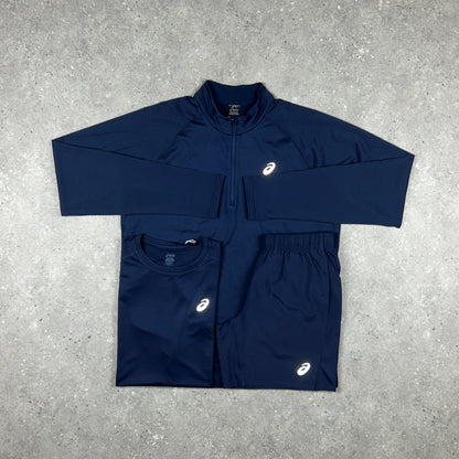 ASICS PACER 1/4 ZIP BUNDLE MIDNIGHT NAVY
