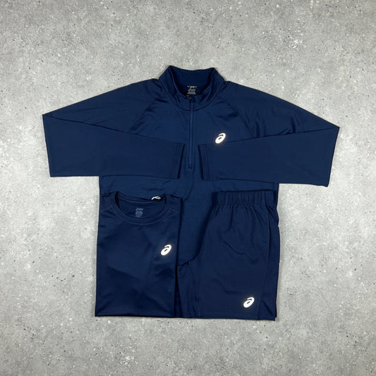 ASICS PACER 1/4 ZIP BUNDLE MIDNIGHT NAVY