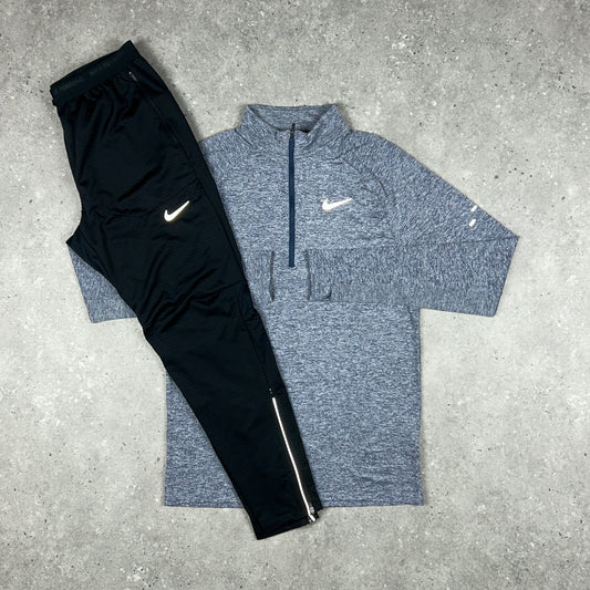NIKE ELEMENT 1/4 ZIP SET GREY
