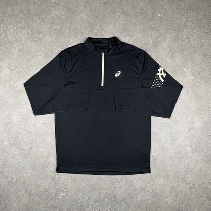 ASICS ICON 1/4 ZIP & CORE PANTS SET BLACK