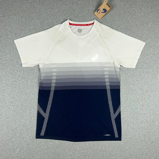 ASICS SEAMLESS T-SHIRT BIRCH/BLUE
