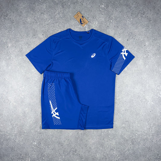 ASICS ICON T-SHIRT SHORTS SET COBALT BLUE