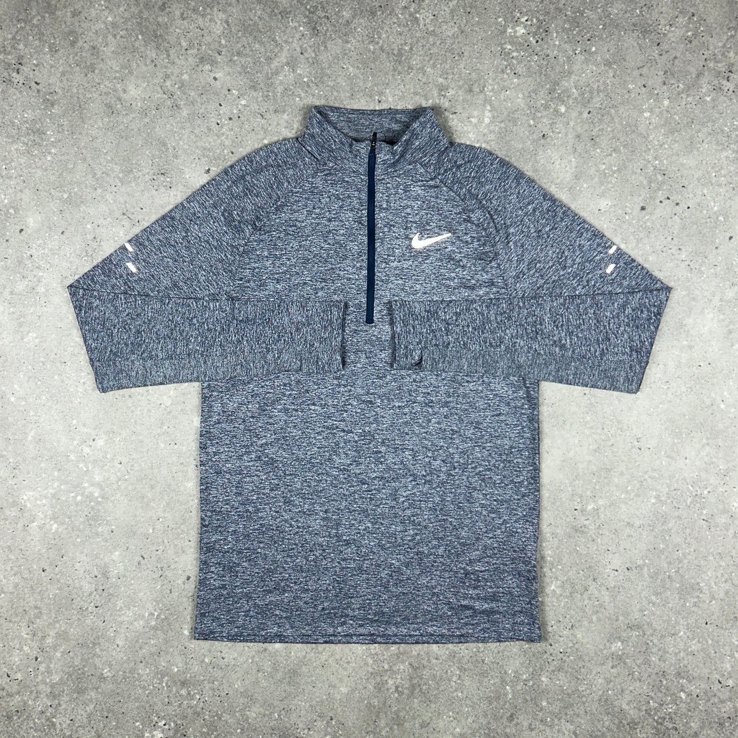 NIKE ELEMENT 1/4 ZIP TOP GREY/NAVY