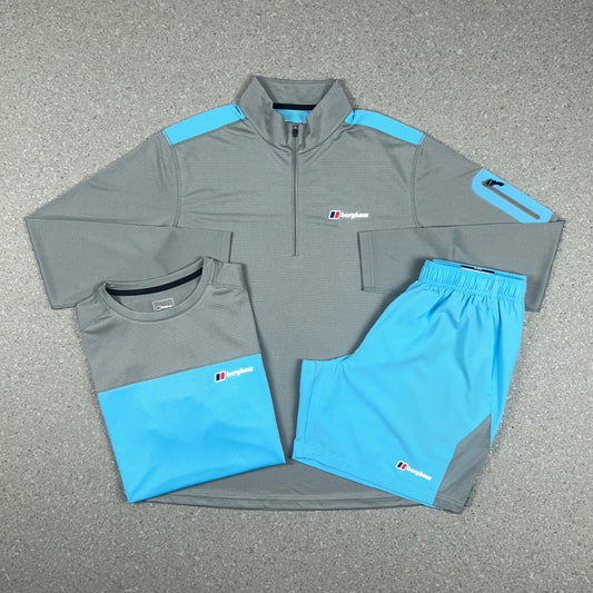 BERGHAUS TECH 1/4 ZIP BUNDLE SKY BLUE/GREY