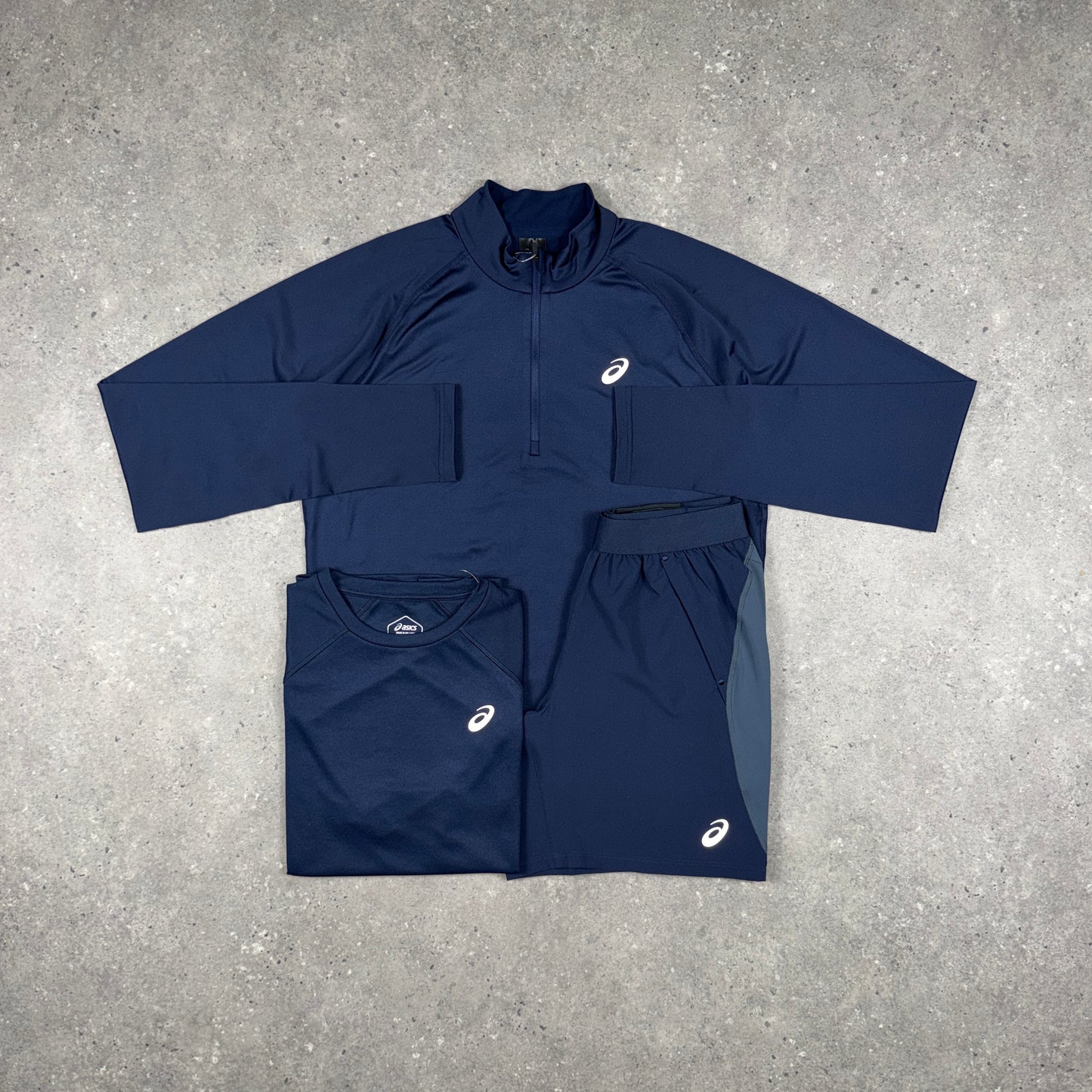 ASICS PACER 1/4 ZIP BUNDLE MIDNIGHT NAVY