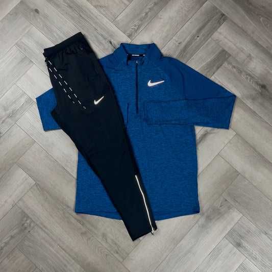 NIKE ELEMENT 1/4 ZIP BLUE & NIKE PHENOM ELITE BOTTOMS SET