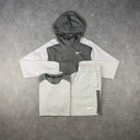 Nike Windrunner Jacket Bundle Beige, Nike Jacket Beige, Nike Miler T-shirt Beige, Nike challenger 7" Shorts Beige, Evosportsuk