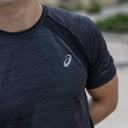 ASICS ROAD T-SHIRT SHORTS SET BLACK