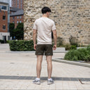 ASICS CURVE T-SHIRT SHORTS SET BIRCH/BROWN STONE
