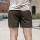 ASICS THERMA 1/4 ZIP SHORTS SET CREAM/BROWN STONE