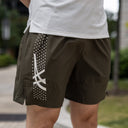 ASICS CURVE T-SHIRT SHORTS SET BIRCH/BROWN STONE