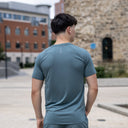 NIKE STRIDE T-SHIRT SHORTS SET MINERAL SLATE